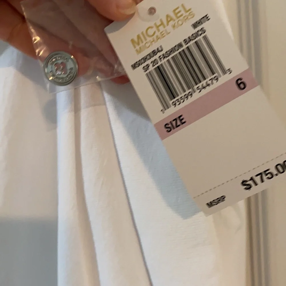 New Michael Kors belted crepe trousers